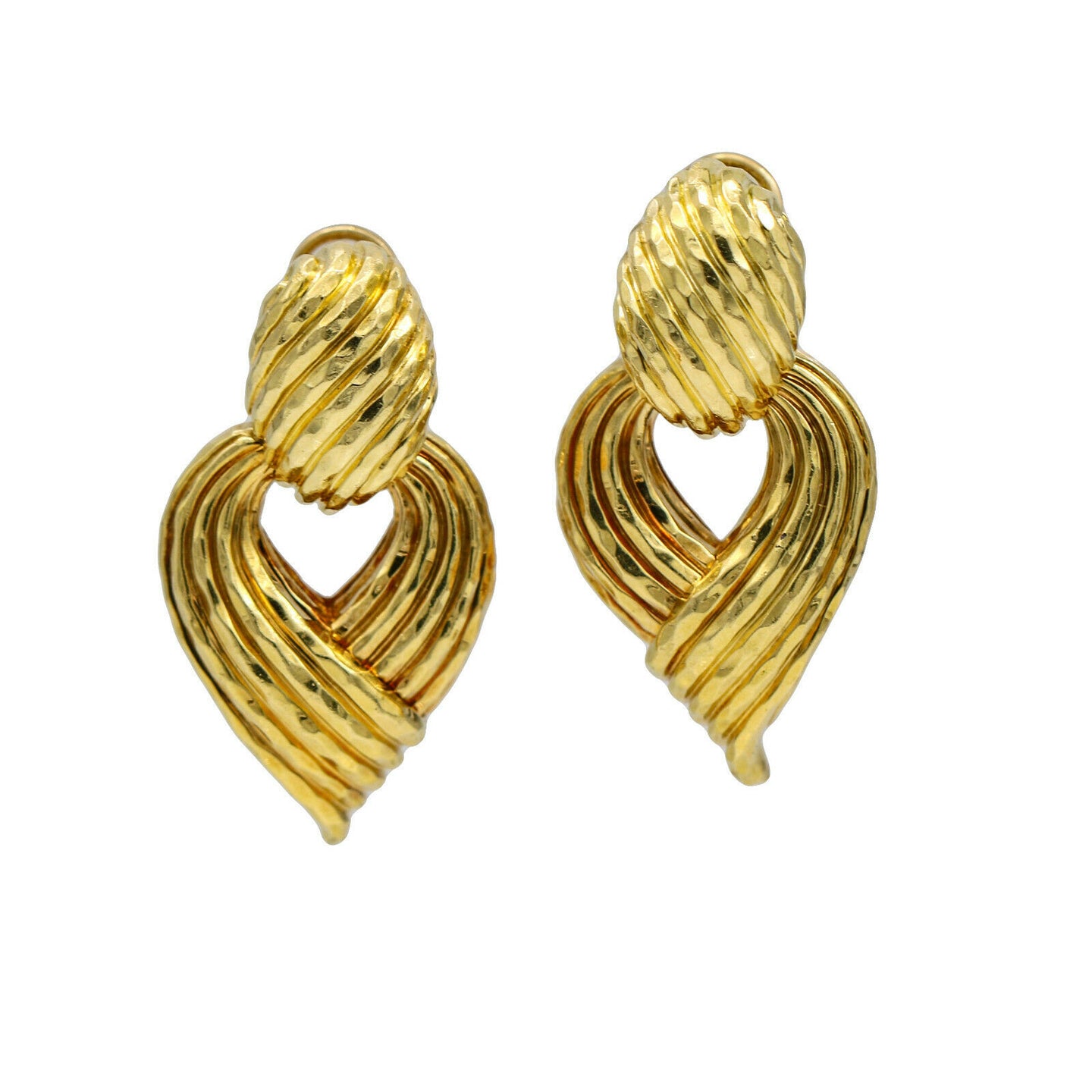 Henry Dunay Clip-on Dangle Earrings in 18k Yellow Gold