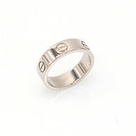 Cartier Love Ring Size 6 in 18k White Gold with Certificate