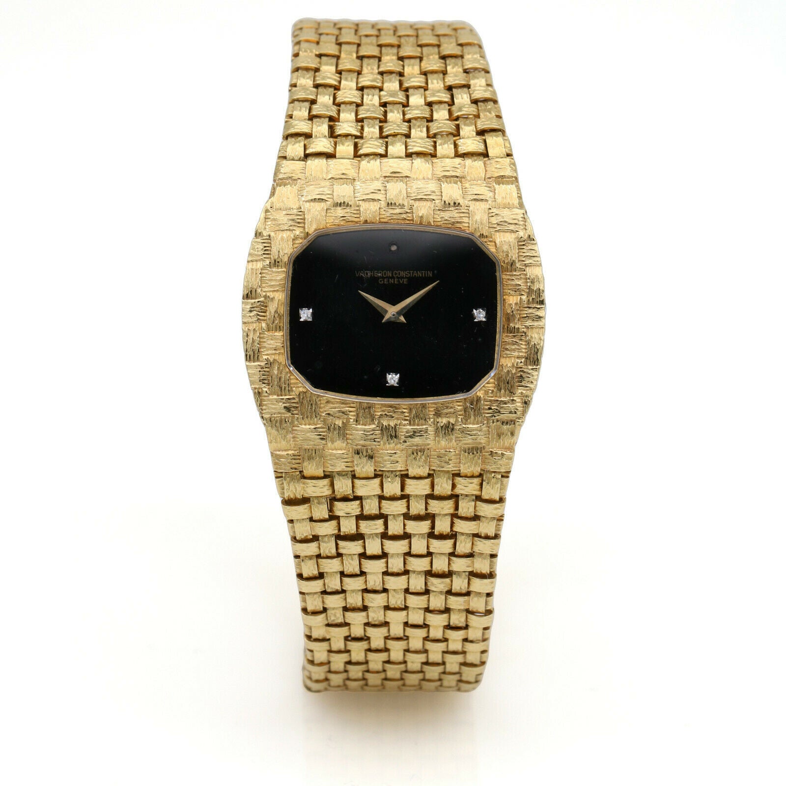Vacheron Constantin Basket Weave Style Gold Watch