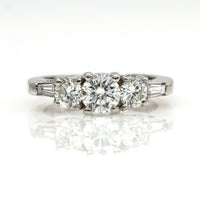 1.45 cttw Diamond Three-Stone Engagement Ring in Platinum