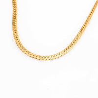 Italian Herringbone Link Chain Necklace in 14k Yellow Gold