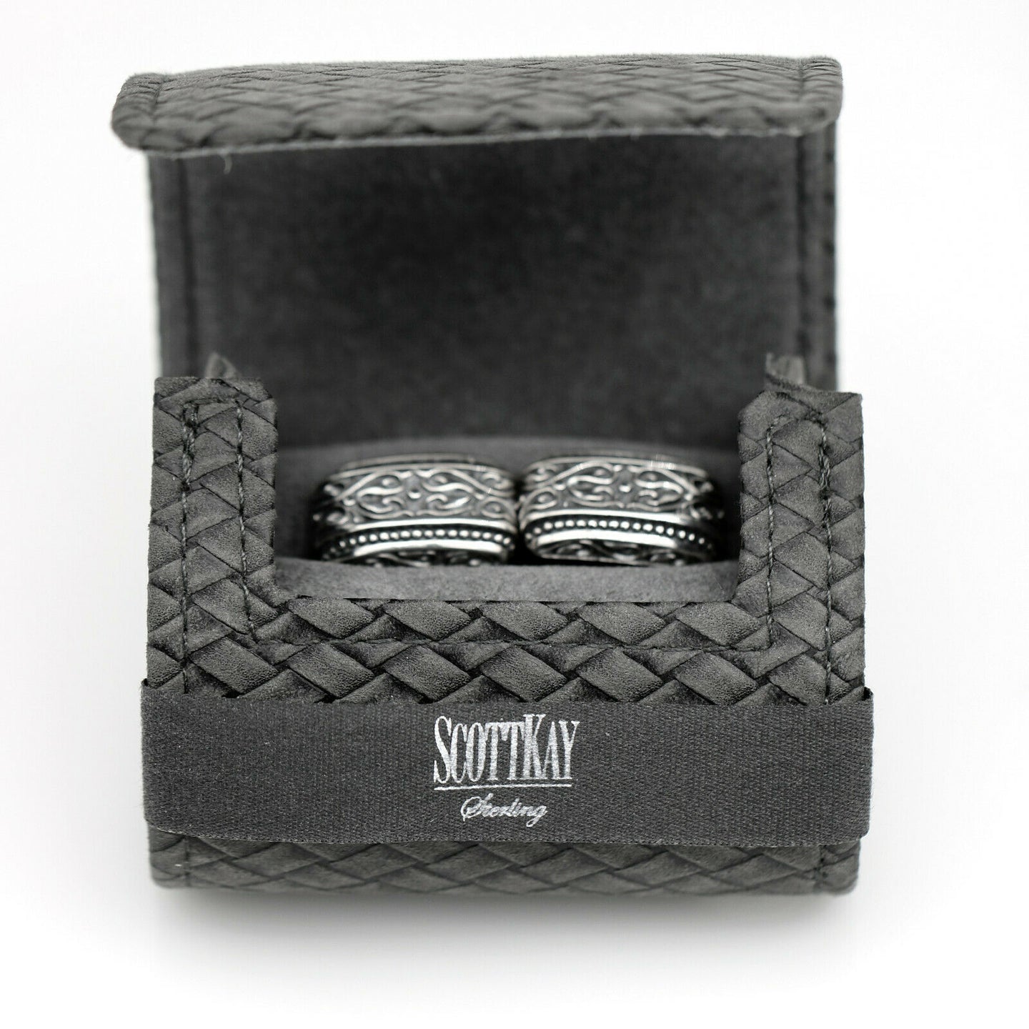 Scott Kay Sparta Cufflinks in Sterling Silver with Original Case MINT