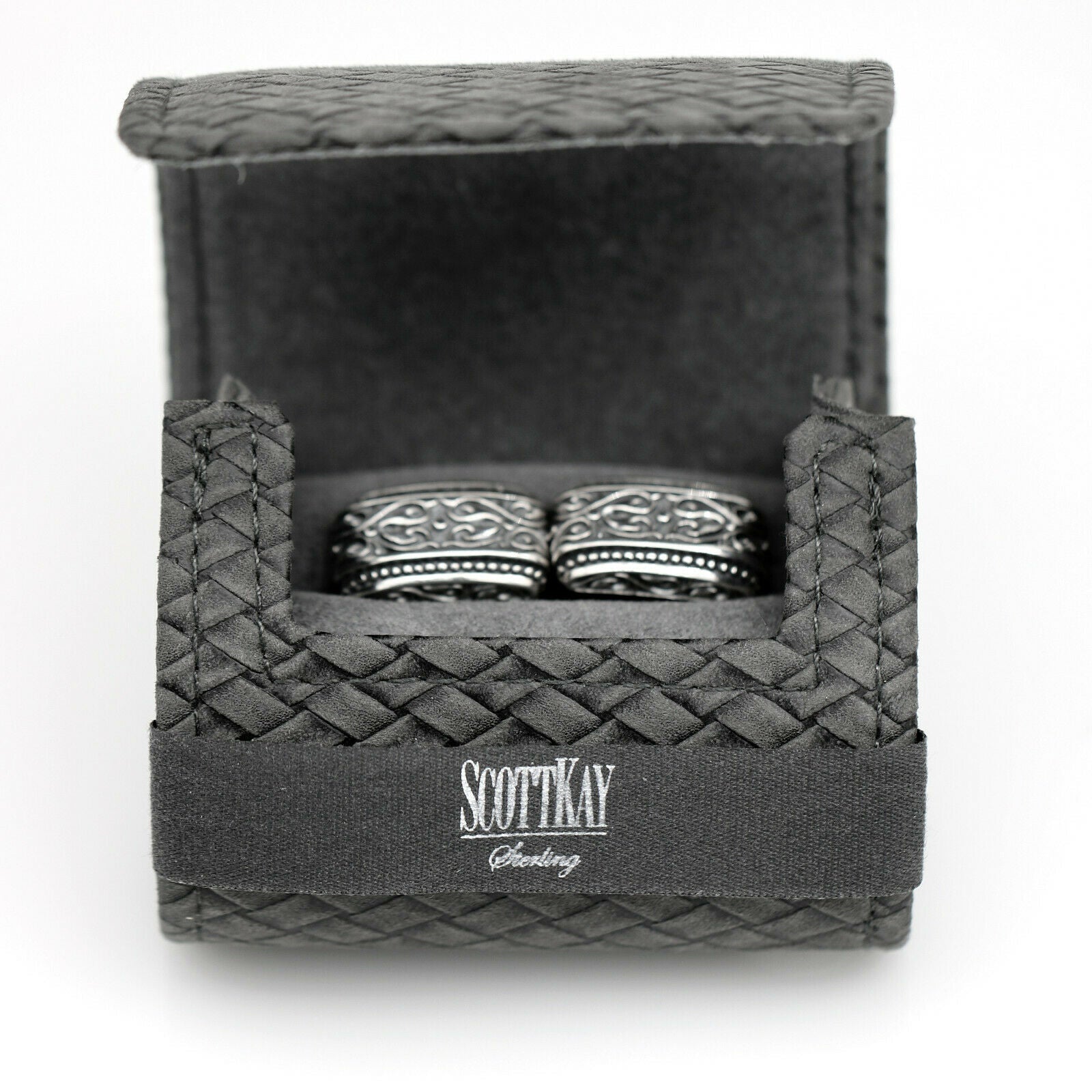 Scott Kay Sparta Cufflinks in Sterling Silver with Original Case MINT
