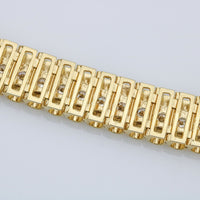 5.00 ct Diamond Presidential Style Link Bracelet in 14k Yellow Gold