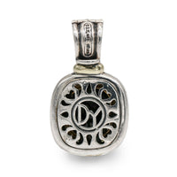 David Yurman Onyx Albion Enhancer Pendant Large in Sterling Silver 14k Gold