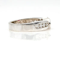 1.31 ct Ruby Diamond Engagement Ring in 14k White Gold