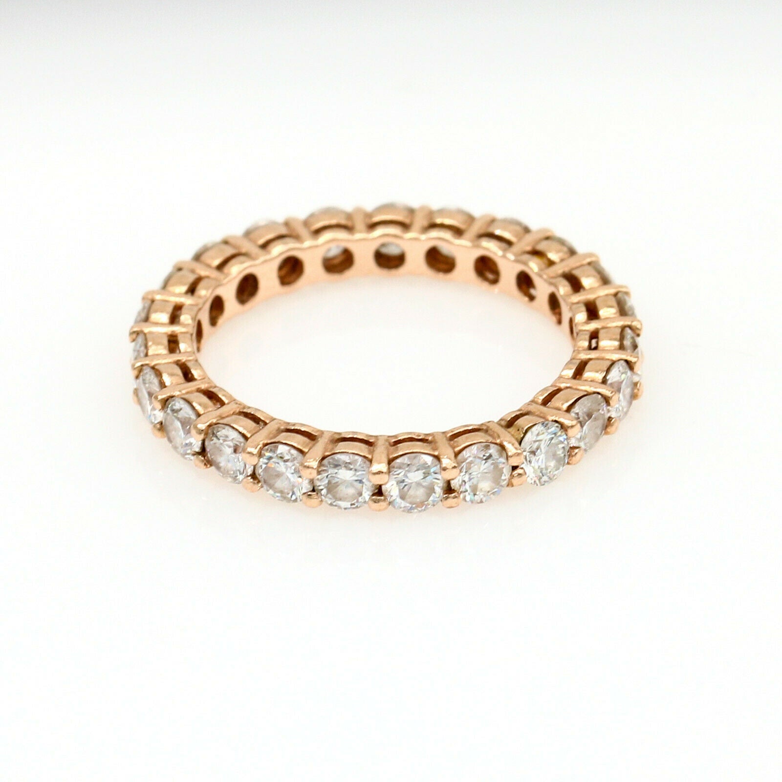 2.20 carat Diamond Eternity Band Ring in 14k Rose Gold