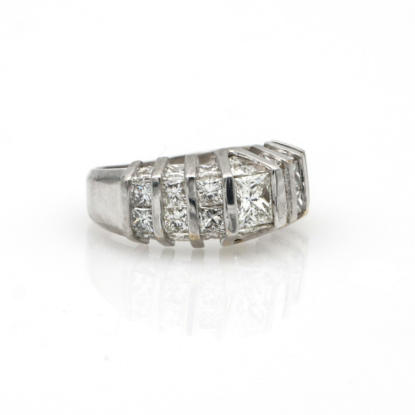 Mayor's 3.35 ct Diamond Anniversary Band Ring in 18k White Gold