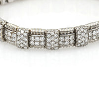 Roberto Coin Pave Diamond 1-Row Appassionata Bracelet in 18k White Gold