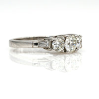 1.45 cttw Diamond Three-Stone Engagement Ring in Platinum