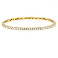 Women's Diamond Hinged Bangle Bracelet in 18k Yellow Gold 1.56 ct tw