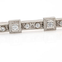H&I Designer Diamond Link Bracelet in 18k White Gold