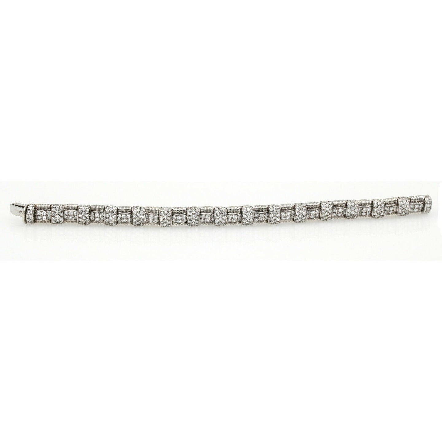 Roberto Coin Pave Diamond 1-Row Appassionata Bracelet in 18k White Gold
