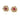 Trillion Pink Topaz and Diamond Retro Stud Earrings in 14k Yellow Gold