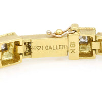 H&I Designer Diamond Link Bracelet in 18k Yellow Gold
