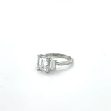 Platinum 2.55CT European Cut Diamond Engagement Ring