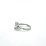 Platinum 2.55CT European Cut Diamond Engagement Ring
