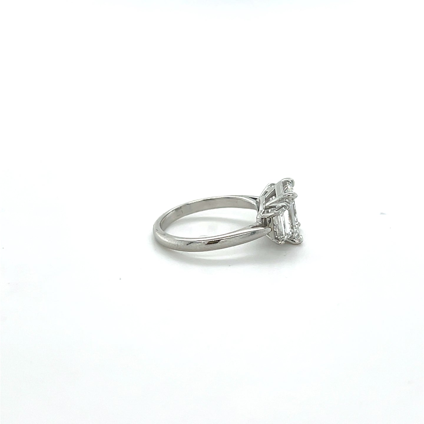 Platinum 2.55CT European Cut Diamond Engagement Ring
