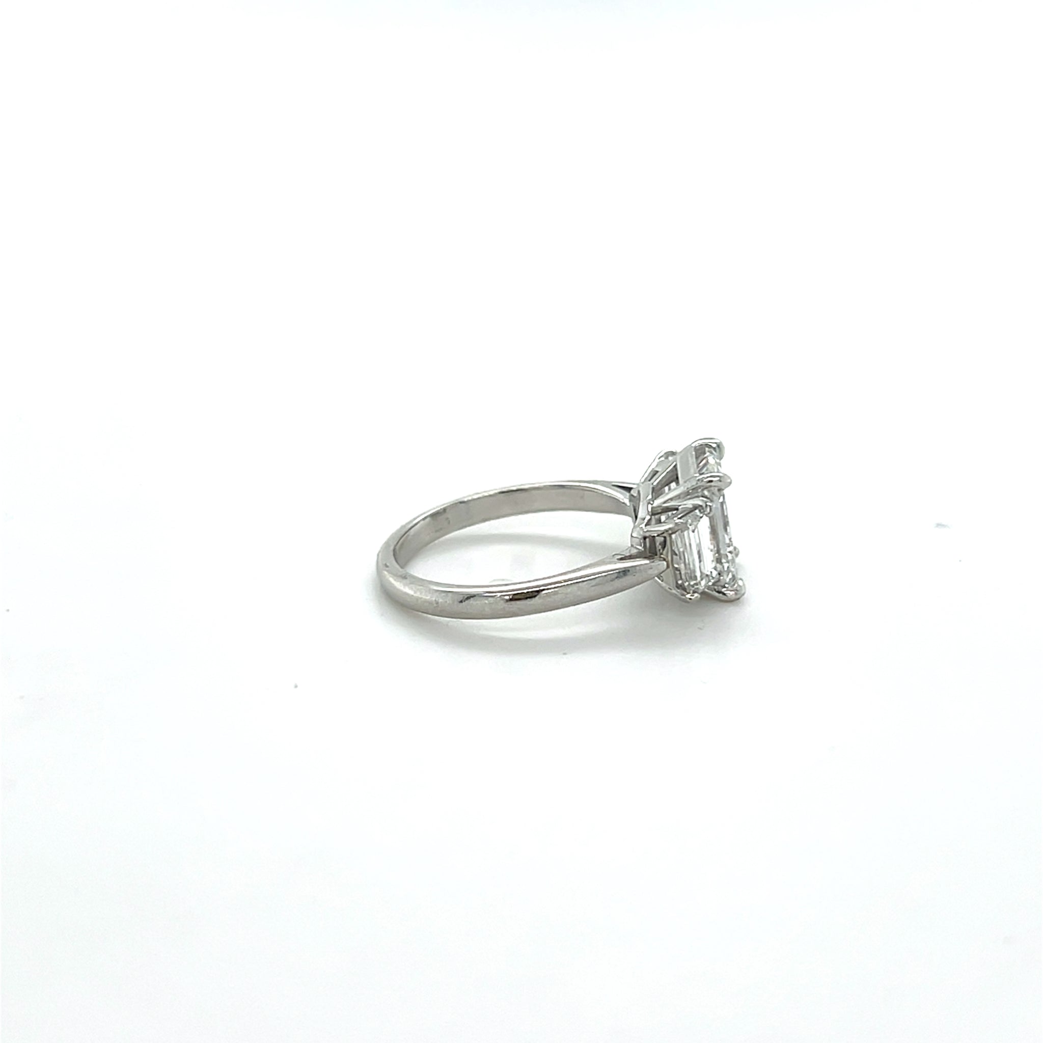 Platinum 2.55CT European Cut Diamond Engagement Ring