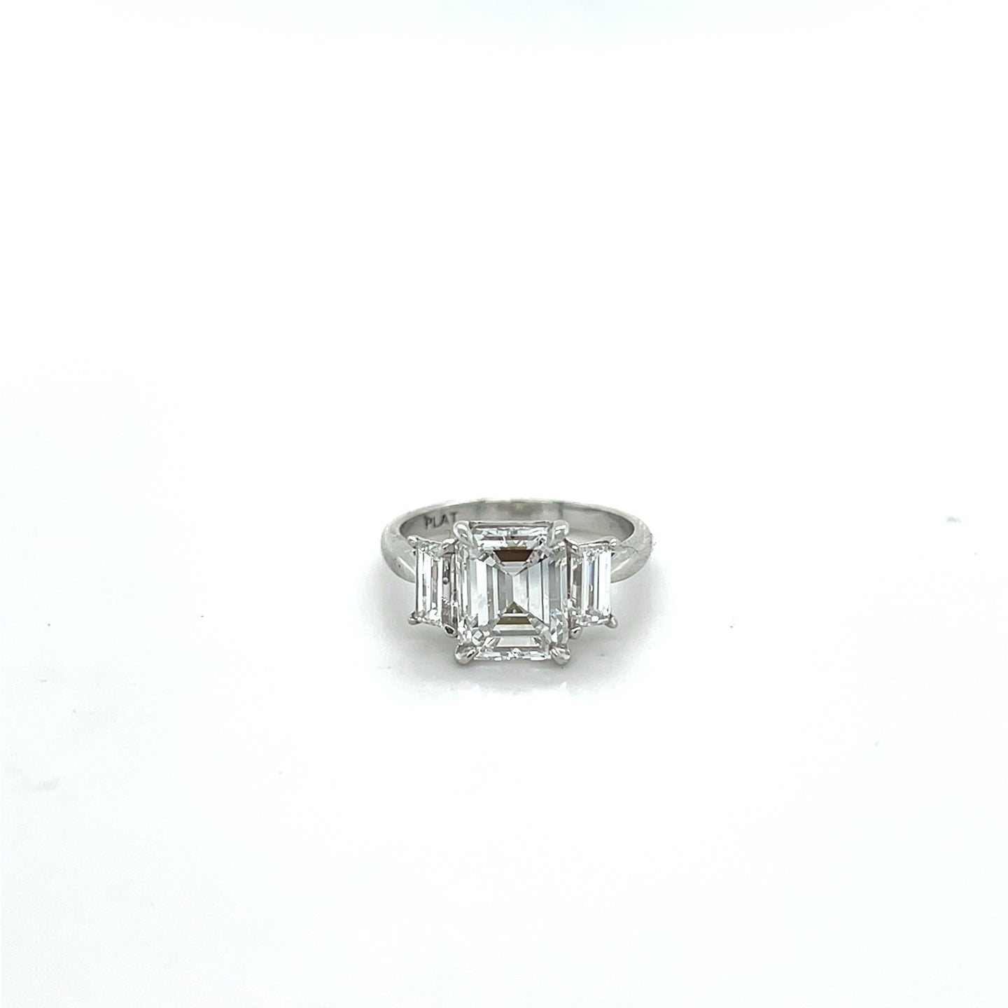 Platinum 2.55CT European Cut Diamond Engagement Ring