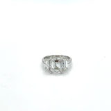 Platinum 2.55CT European Cut Diamond Engagement Ring