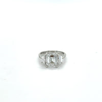 Platinum 2.55CT European Cut Diamond Engagement Ring