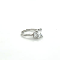 Platinum 2.55CT European Cut Diamond Engagement Ring