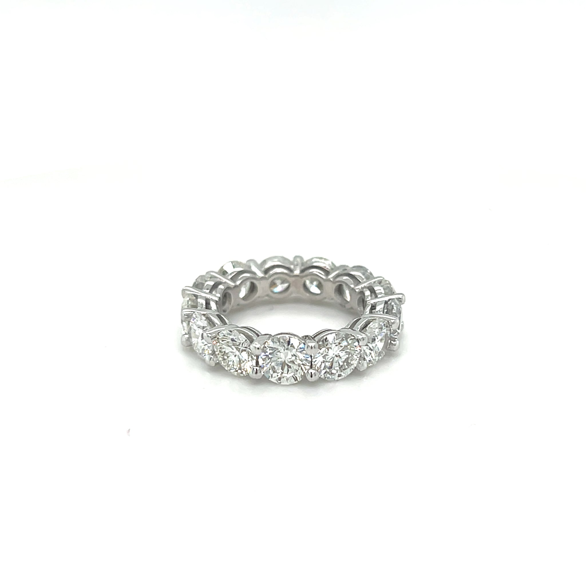 8.45ctw Round Diamond Eternity Band 18k White Gold