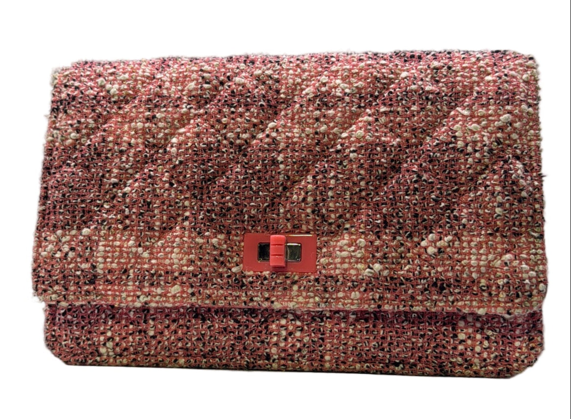 Channel Pink Tweed 2.55 Flap Bag