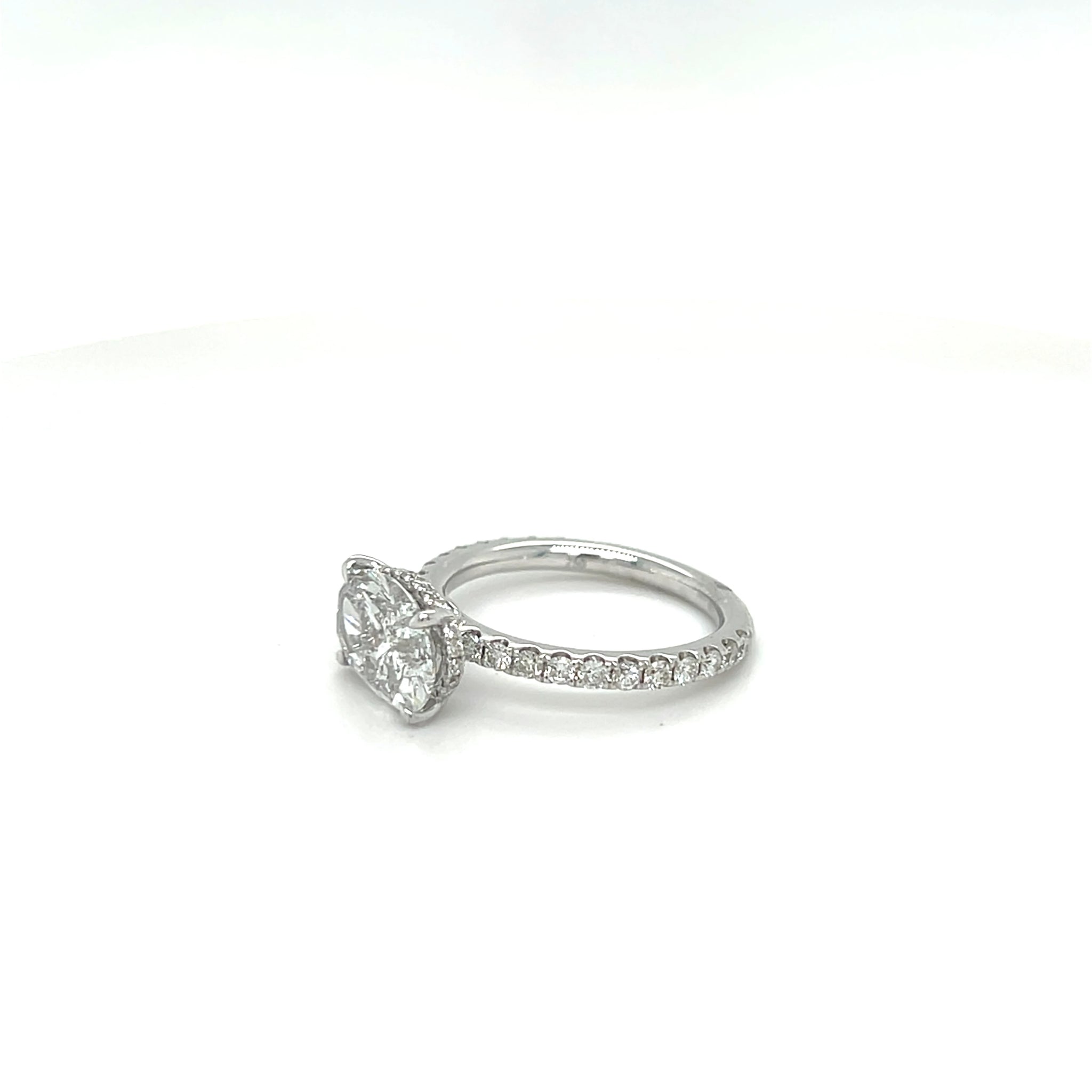 2.31ct White Gold Oval Cut Diamond Engagement Ring