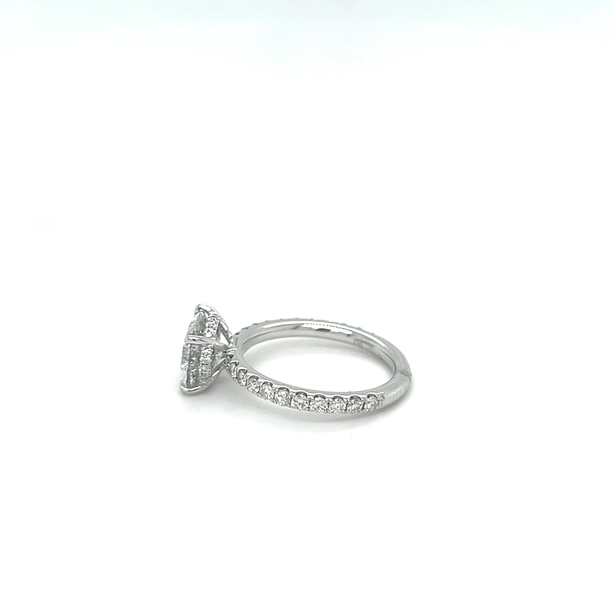 2.31ct White Gold Oval Cut Diamond Engagement Ring
