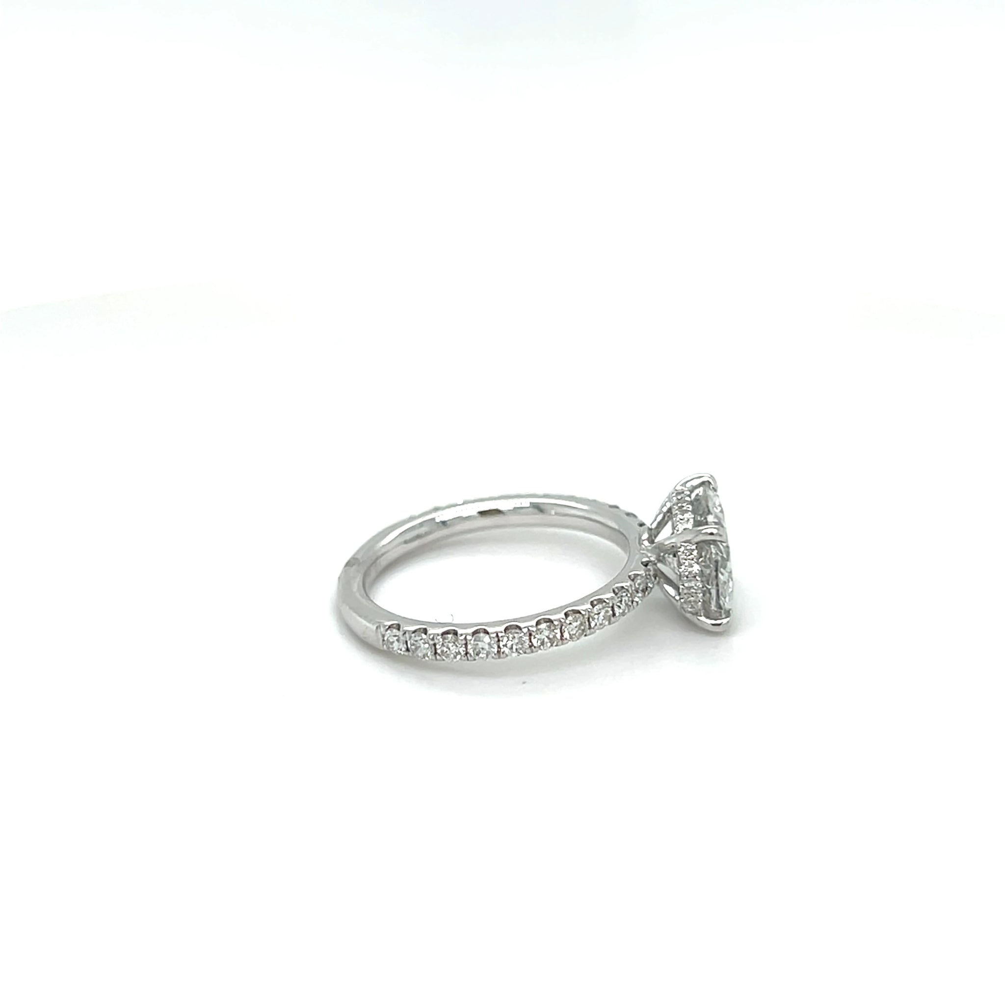 2.31ct White Gold Oval Cut Diamond Engagement Ring