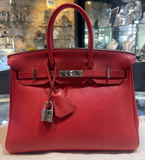 Red Hermes Birkin 25