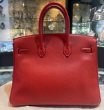 Red Hermes Birkin 25