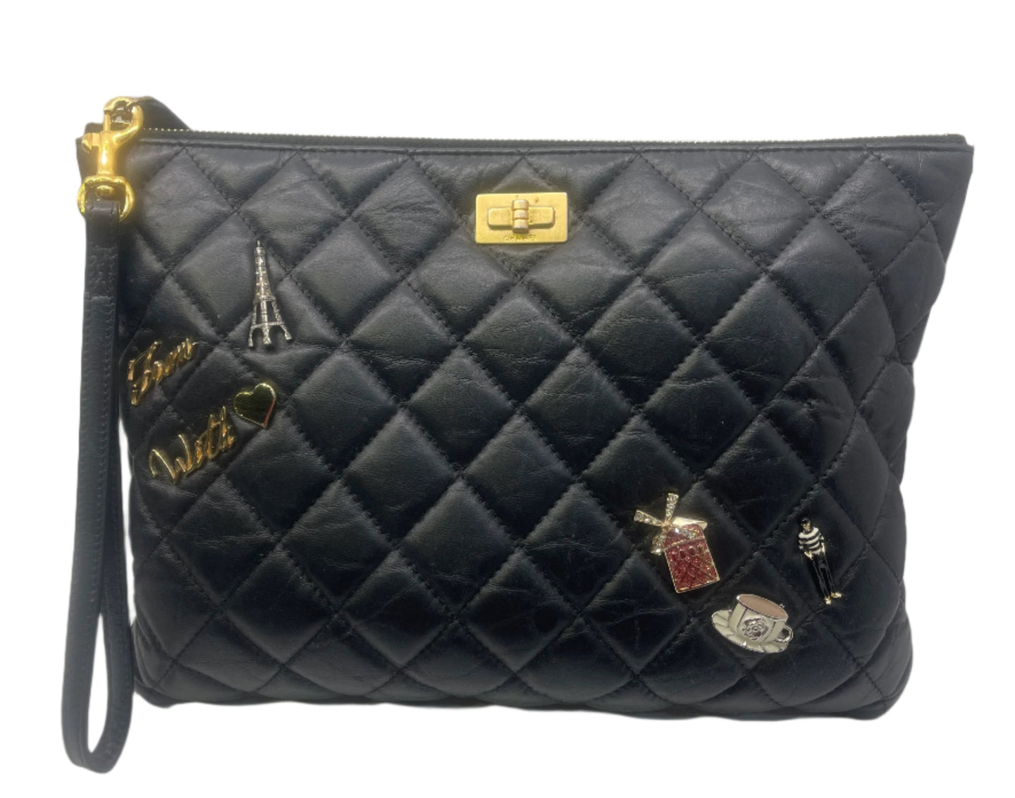Chanel Lucky Charms Clutch Quilited Calfskin