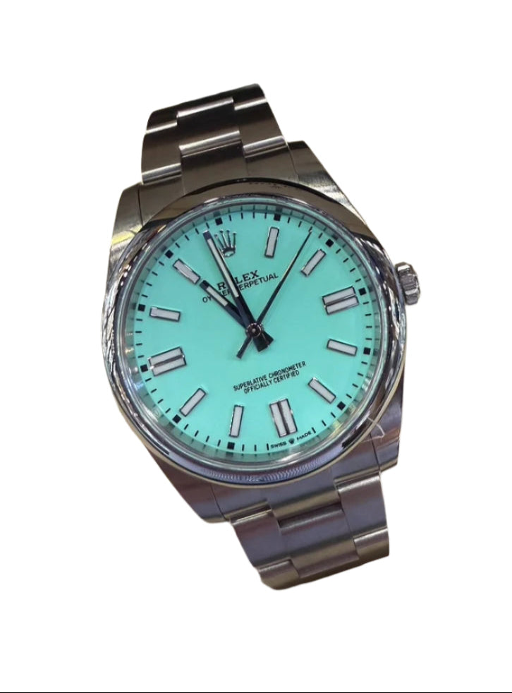 41mm Rolex Oyster Perpetual custom "tiffany Blue Dial"
