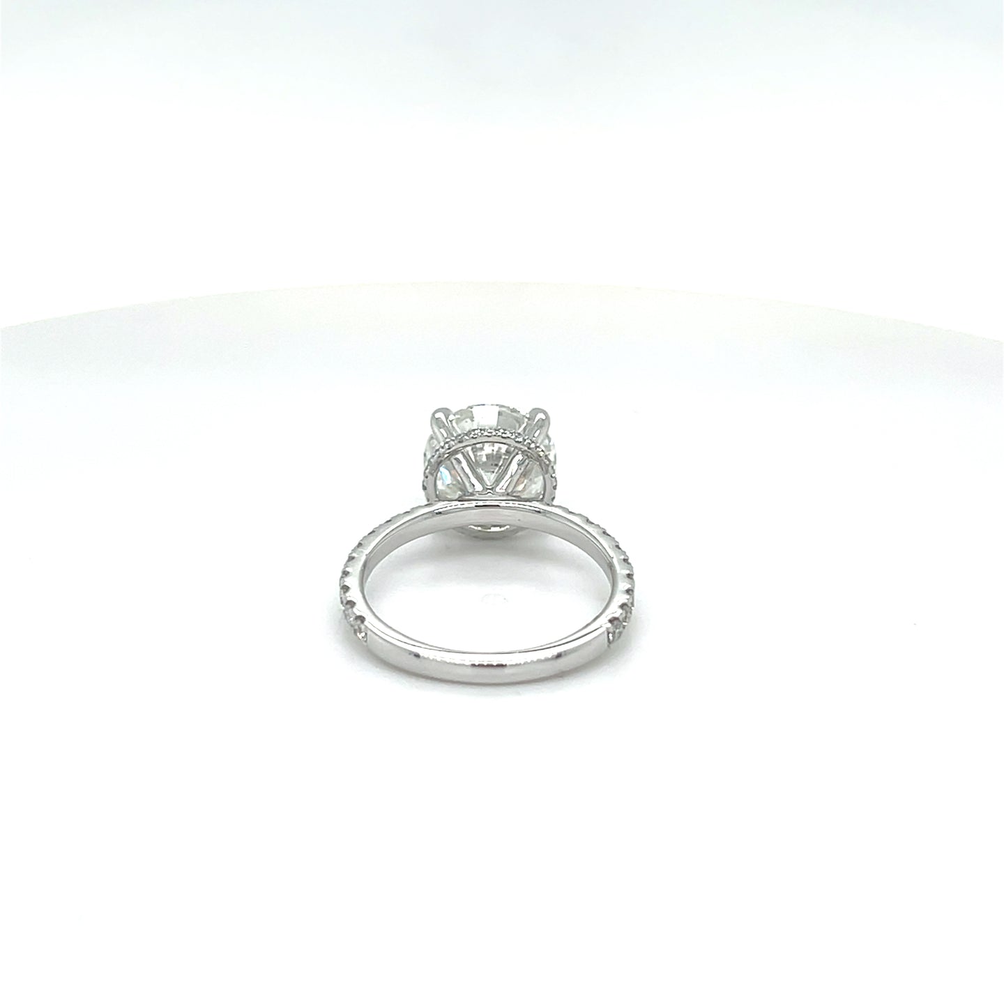 Round 3.78ct Diamond Engagement Ring 18k White Gold