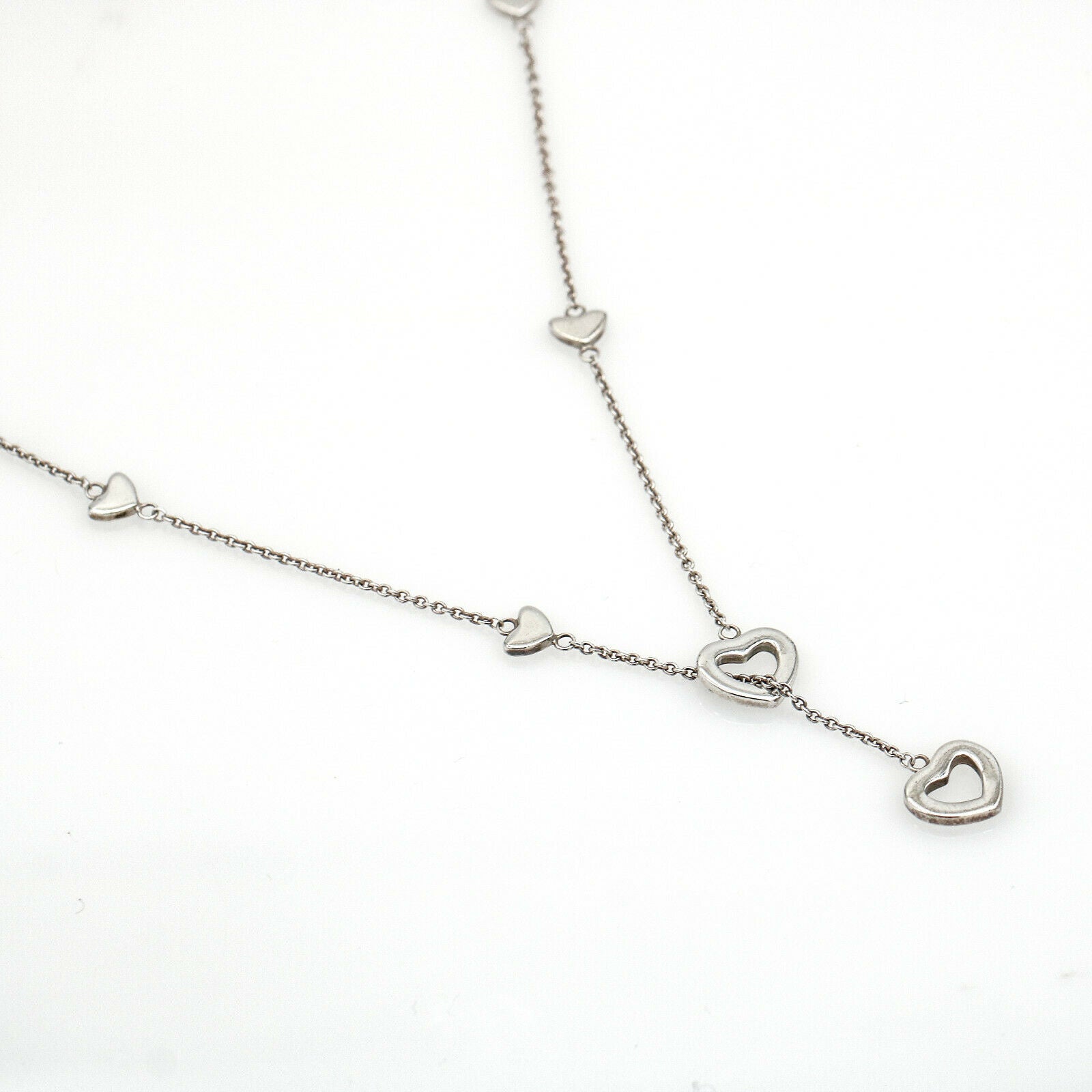 Tiffany & Co. Hearts Lariat Necklace in Sterling Silver
