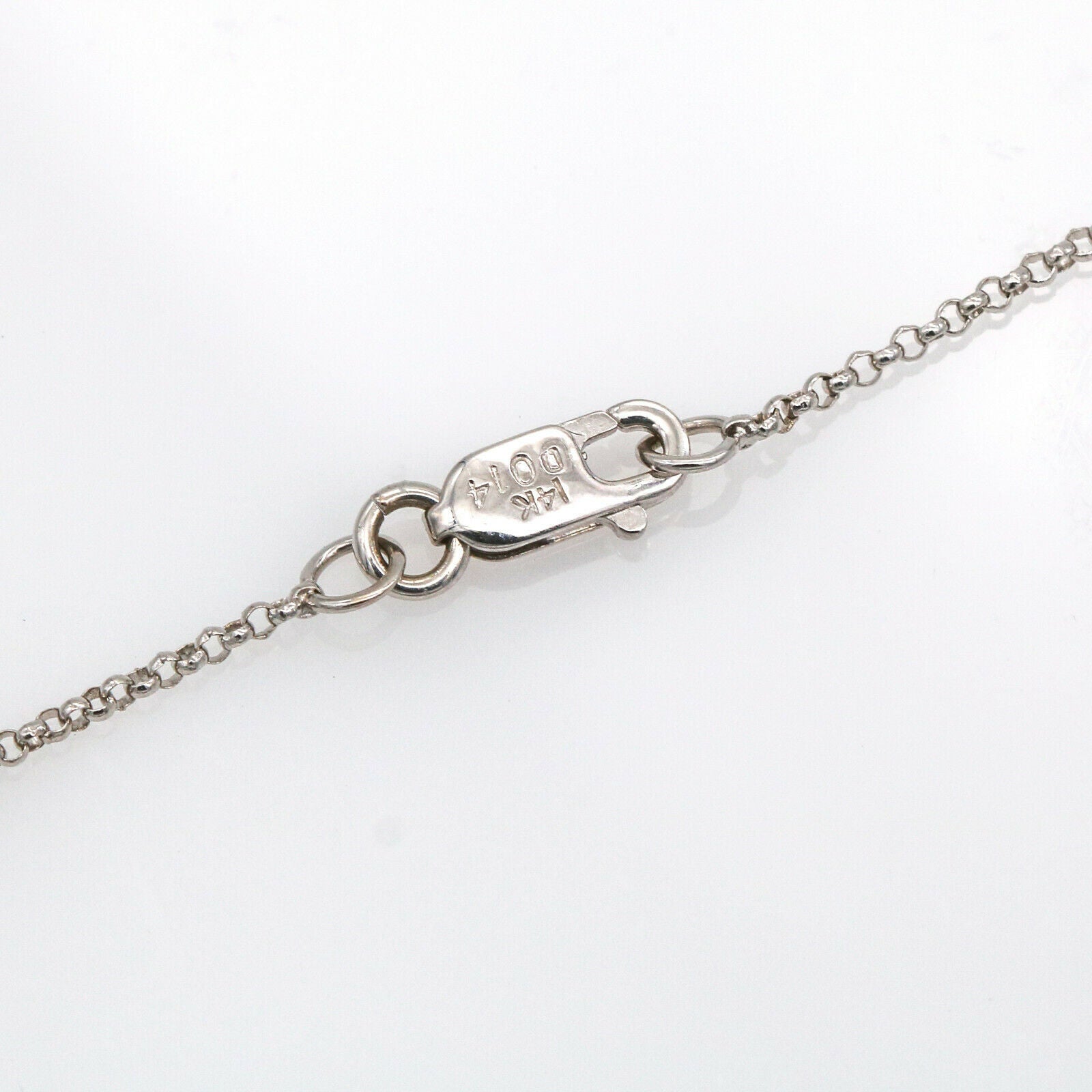 Women's Diamond Teardrop Dangle Chain Necklace in 14k White Gold