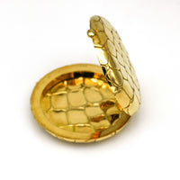 Tiffany & Co. Alligator Textured Compact in 18k Yellow Gold Vintage