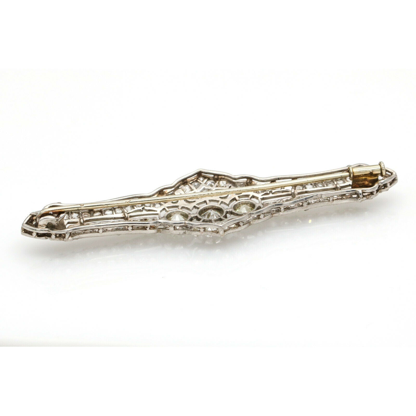 4.50 ct Art Deco Diamond Brooch in Platinum