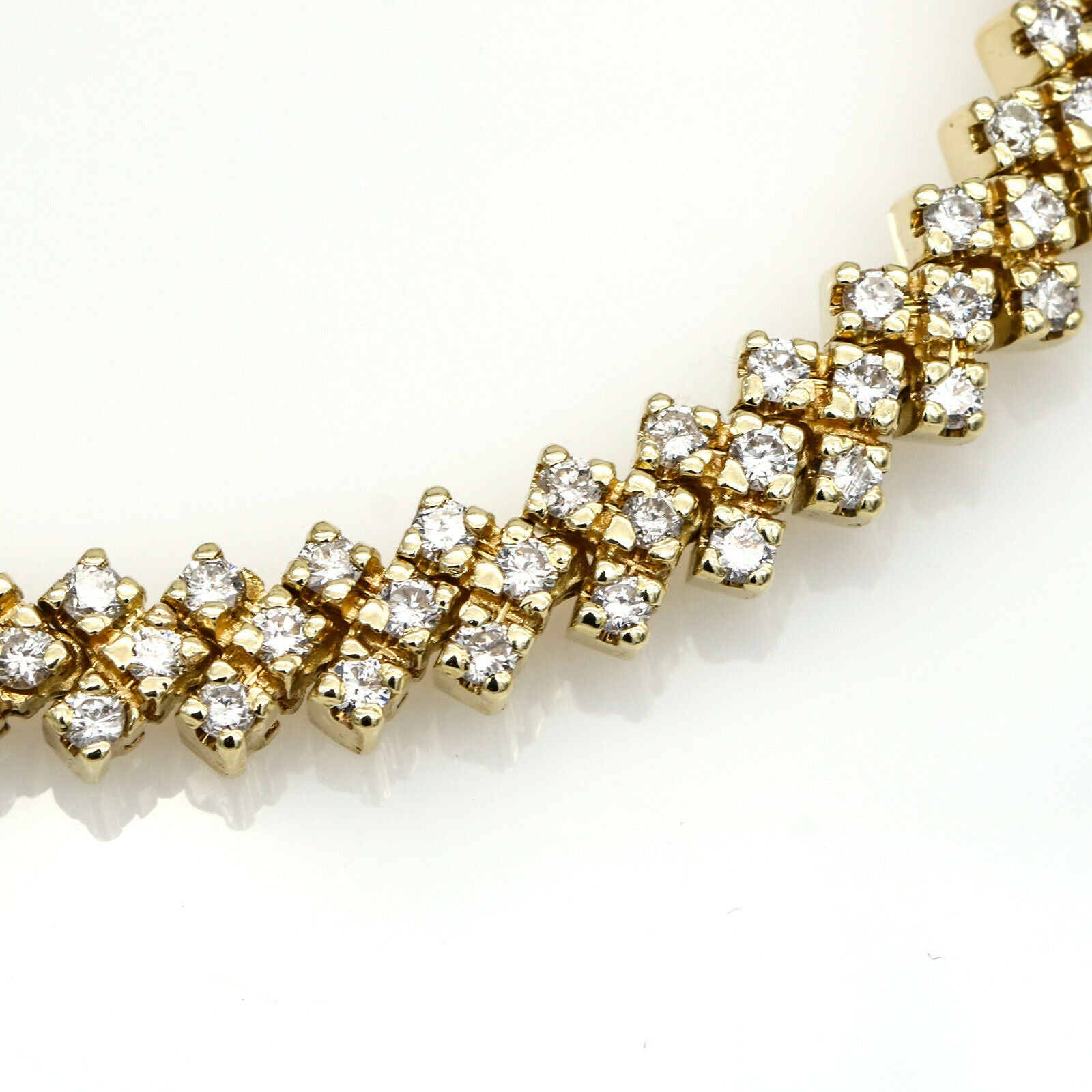 5 ct Triple-Row Diamond Tennis Bracelet in 14k Yellow Gold