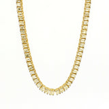 Yellow Baguette Diamond Tennis Necklace in 14k Yellow Gold