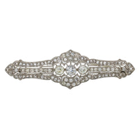 4.50 ct Art Deco Diamond Brooch in Platinum