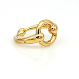 Hermes Horsebit Scarf Ring Gold Plated Brass