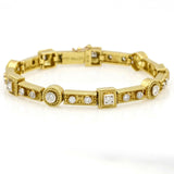 H&I Designer Diamond Link Bracelet in 18k Yellow Gold