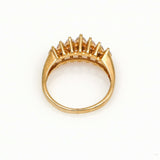 Women's Marquise Diamond Wedding Band Ring in 14k Yellow Gold
