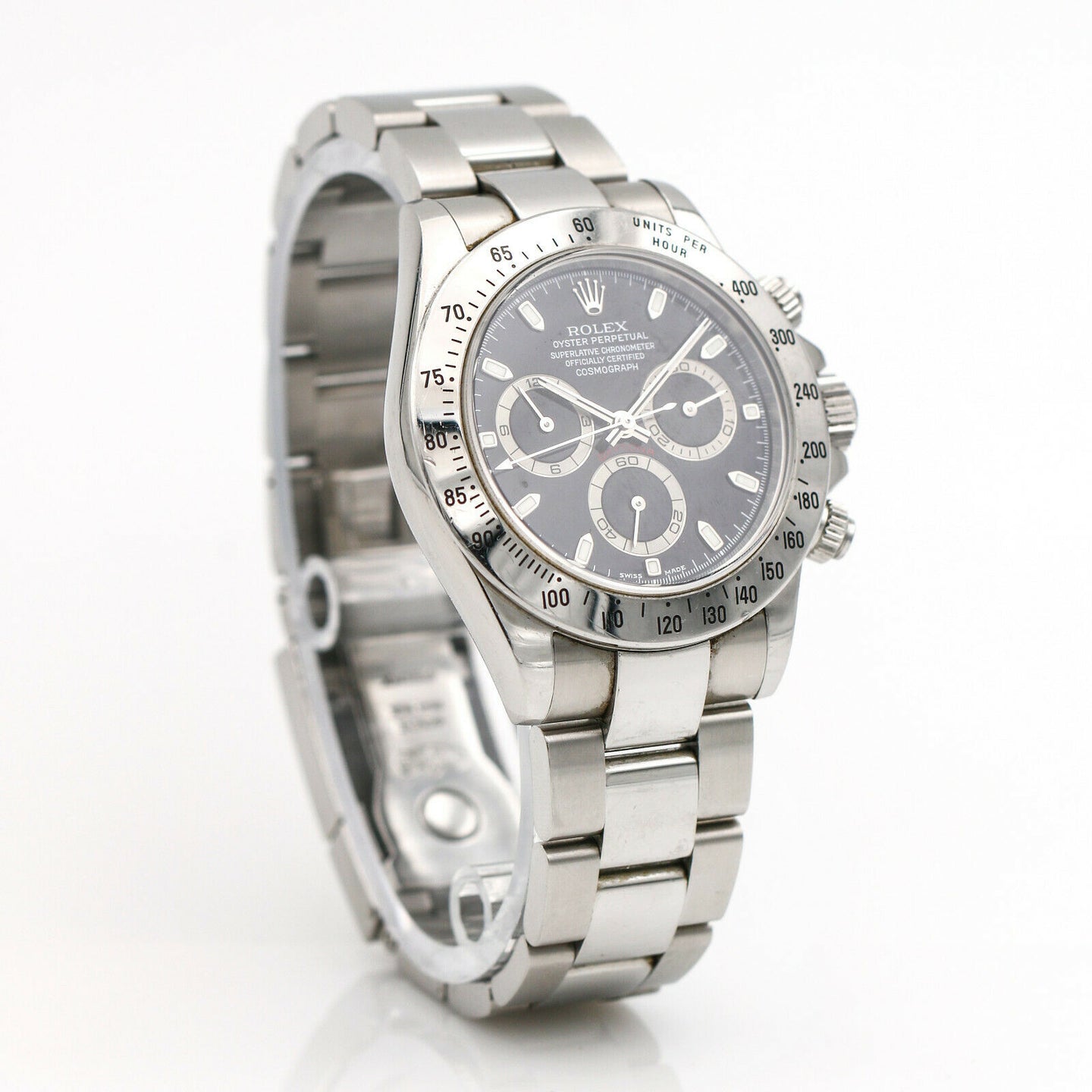 Rolex Cosmograph Daytona Steel Bezel Black Dial 116520