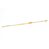 Baby Teddy Bear ID Name Tag Bracelet in 14k Yellow Gold Italian Designer Signed