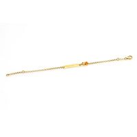 Baby Teddy Bear ID Name Tag Bracelet in 14k Yellow Gold Italian Designer Signed